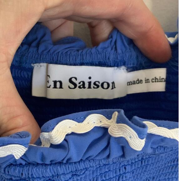 En Saison Smocked Sun Dress size small - Picture 5 of 9